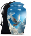  Dove themed cremation urn for women