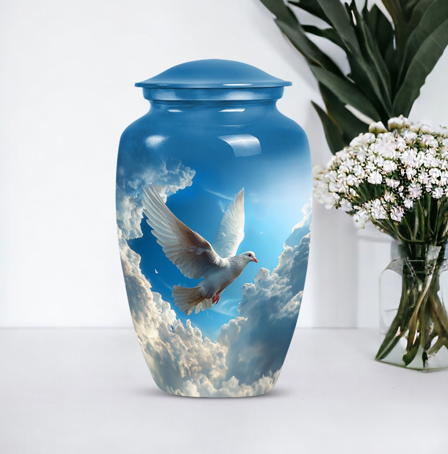  Dove themed cremation urn for women