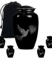 Dove Theme Large Urn With 4 Keepsake Urn