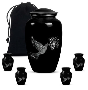 Large Urn With 4 Keepsake Urn