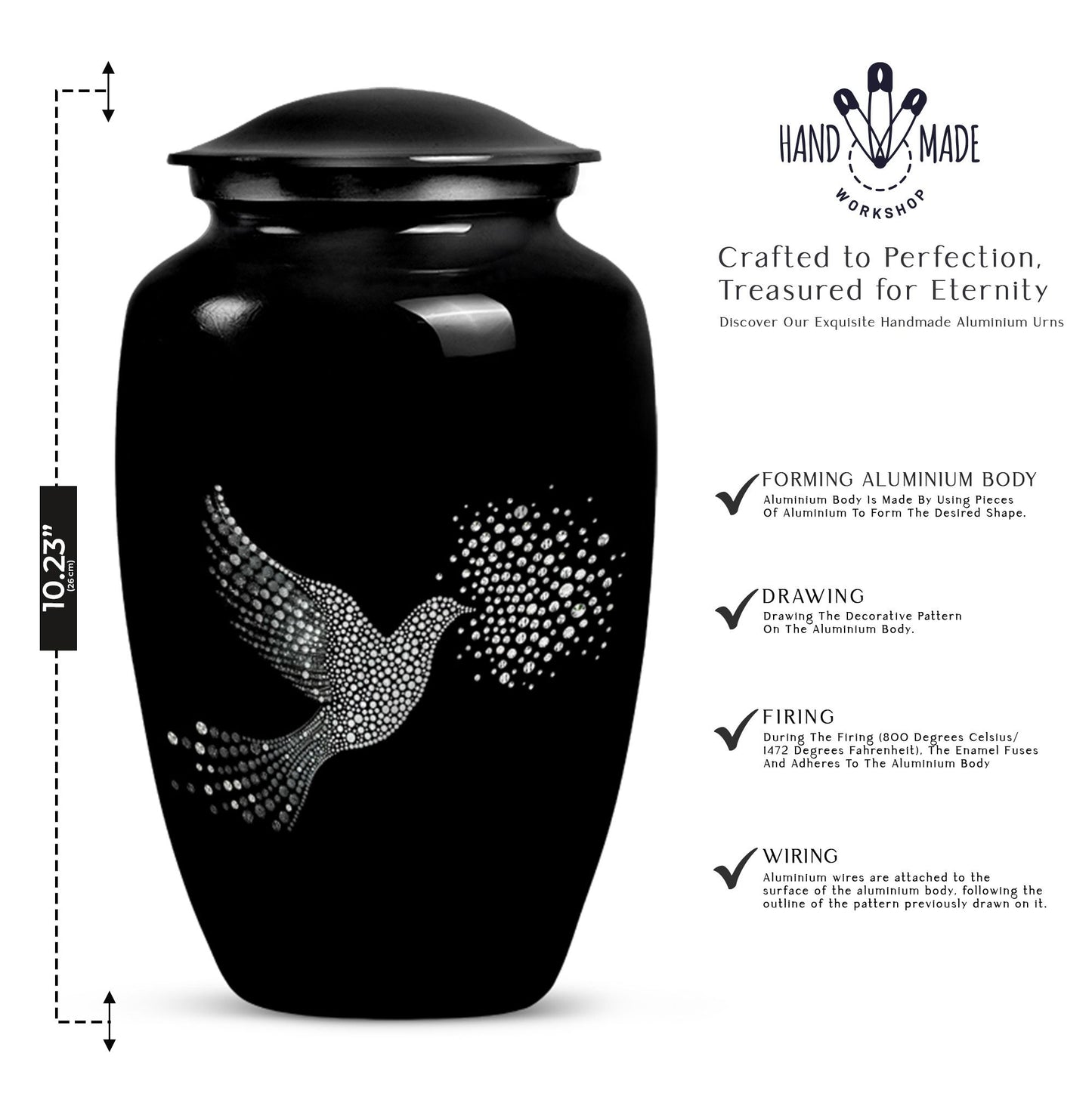 dove urn for adult human ashes