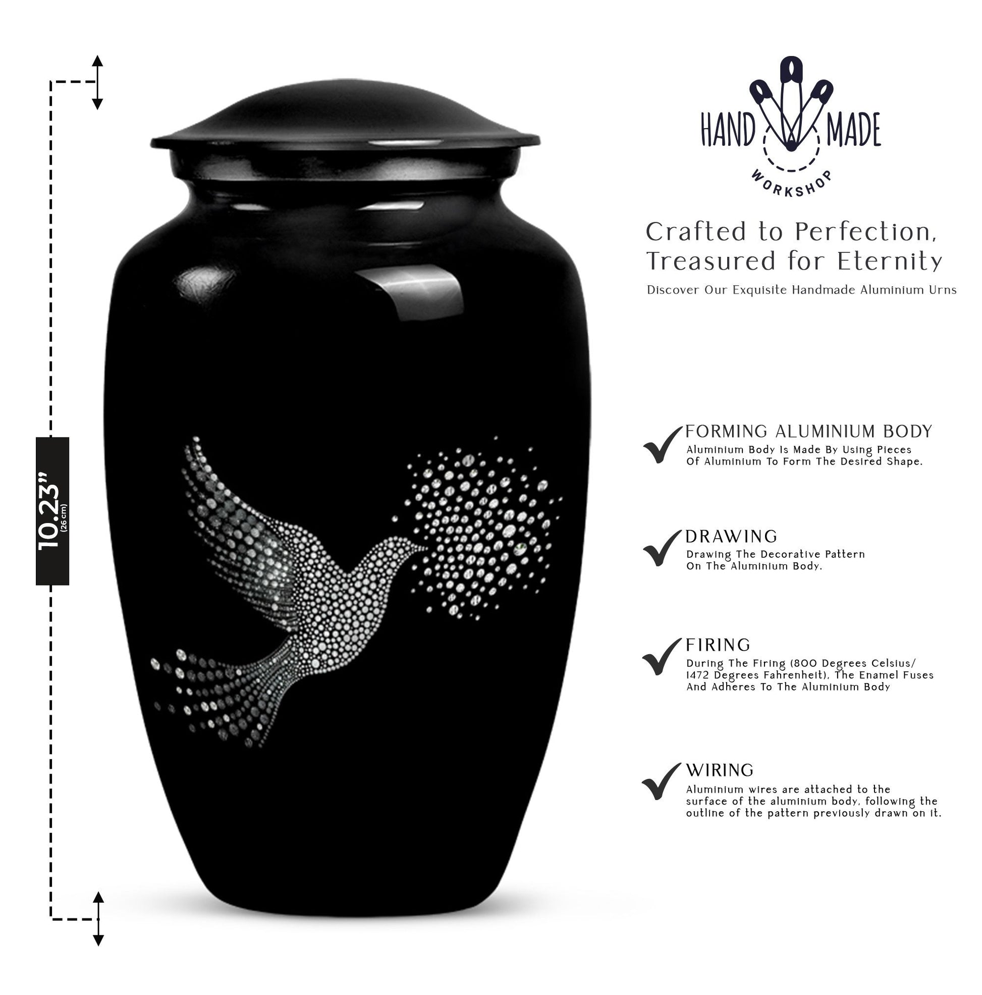 dove urn for adult human ashes