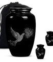 Dove Theme Large Urn With 2 Keepsake Urn