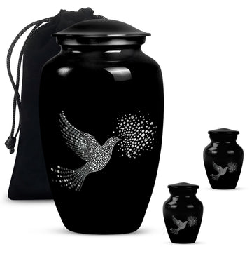 Large Urn With 2 Keepsake Urn