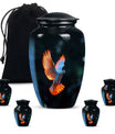 Dove Theme Large Urn With 4 Keepsake Urn