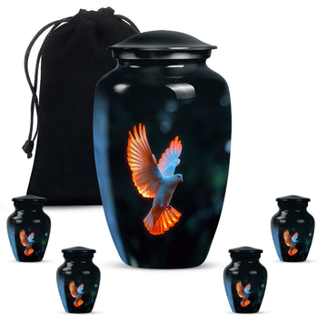 Large Urn With 4 Keepsake Urn