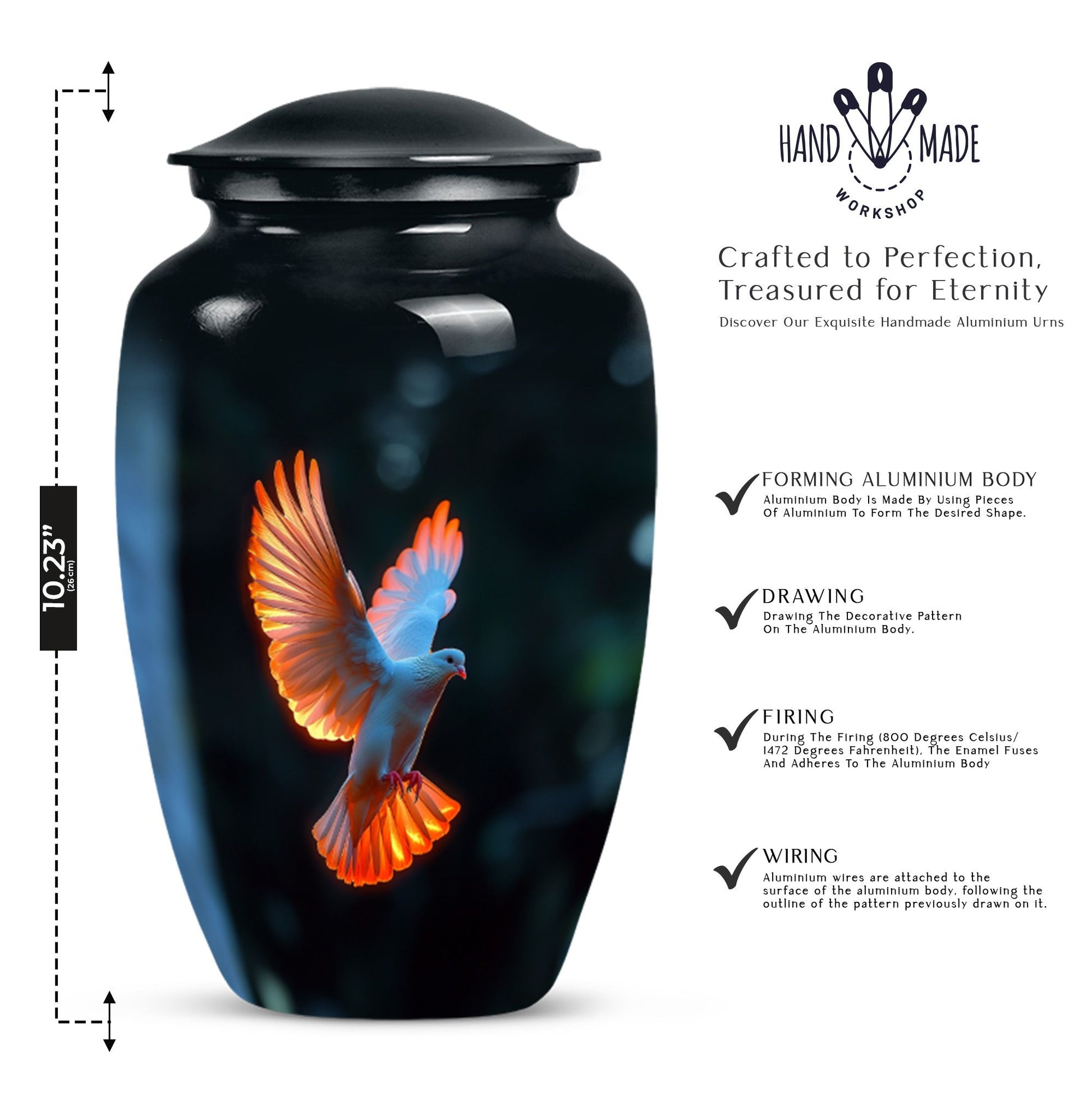 dove urn for adult ashes