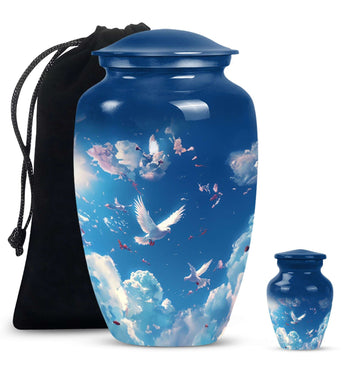 Large Urn With 1 Keepsake Urn