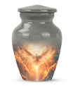 Dove Urn for cremation ashes, material with flower theme