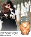 Dove Urn for cremation ashes, material with flower theme