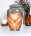 Dove Urn for cremation ashes, material with flower theme