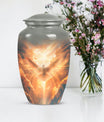 Dove Urn for cremation ashes, material with flower theme