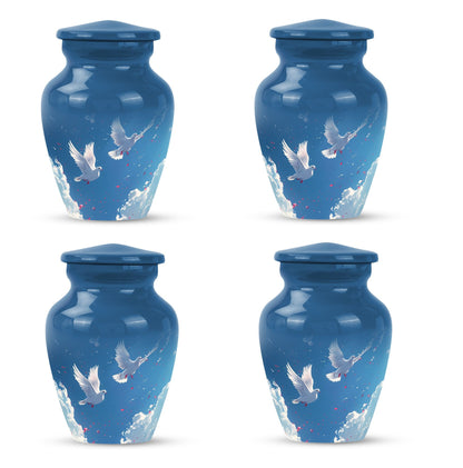 Classic Dove Urn for men, personalized aluminium funeral urn