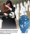 Classic Dove Urn for men, personalized aluminium funeral urn