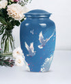 Classic Dove Urn for men, personalized aluminium funeral urn