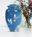 Classic Dove Urn for men, personalized aluminium funeral urn