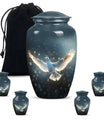 Dove Theme Large Urn With 4 Keepsake Urn