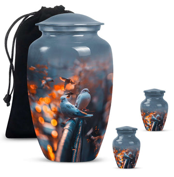 Large Urn With 2 Keepsake Urn