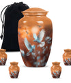 Dove Theme Large Urn With 4 Keepsake Urn