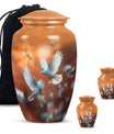 Dove Theme Large Urn With 2 Keepsake Urn