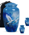 Dove Theme Large Urn With 2 Keepsake Urn