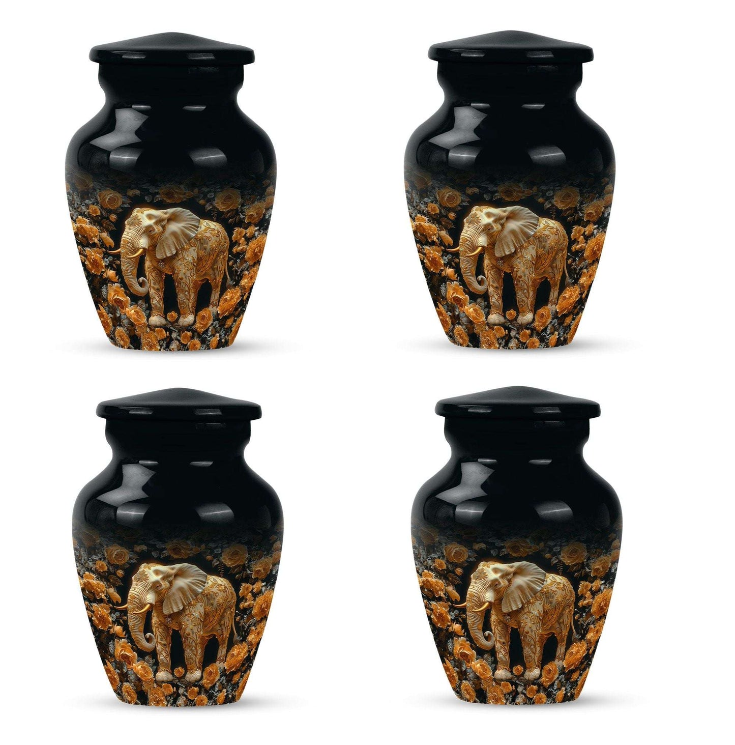 Elephant Theme 3 Inch Keepsake Pack of 4