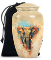Elephant Theme Large Urn 10 Inch