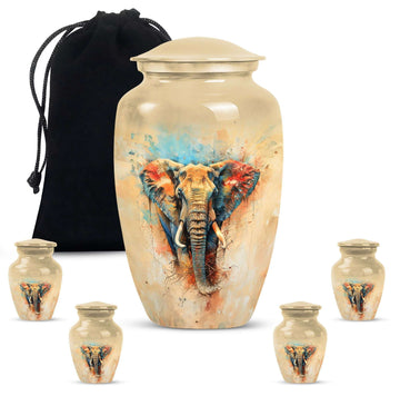 Large Urn With 4 Keepsake Urn