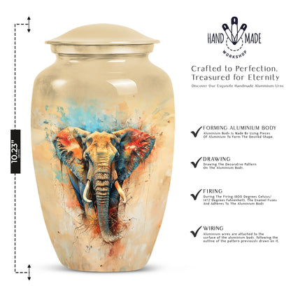 10-inch classic elephant urn.