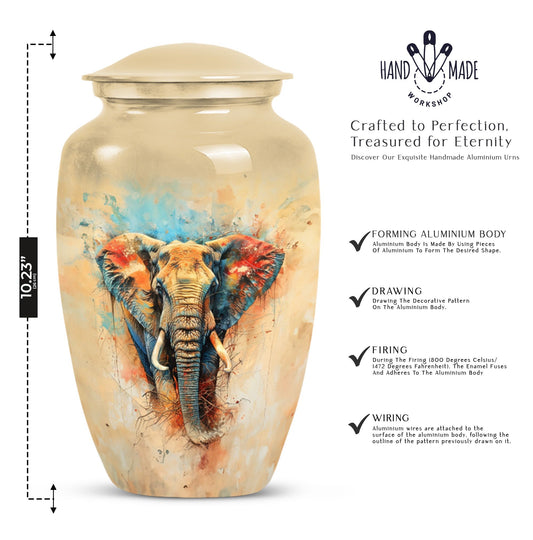 10-inch classic elephant urn.