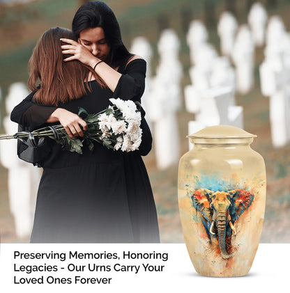 10-inch classic elephant urn.