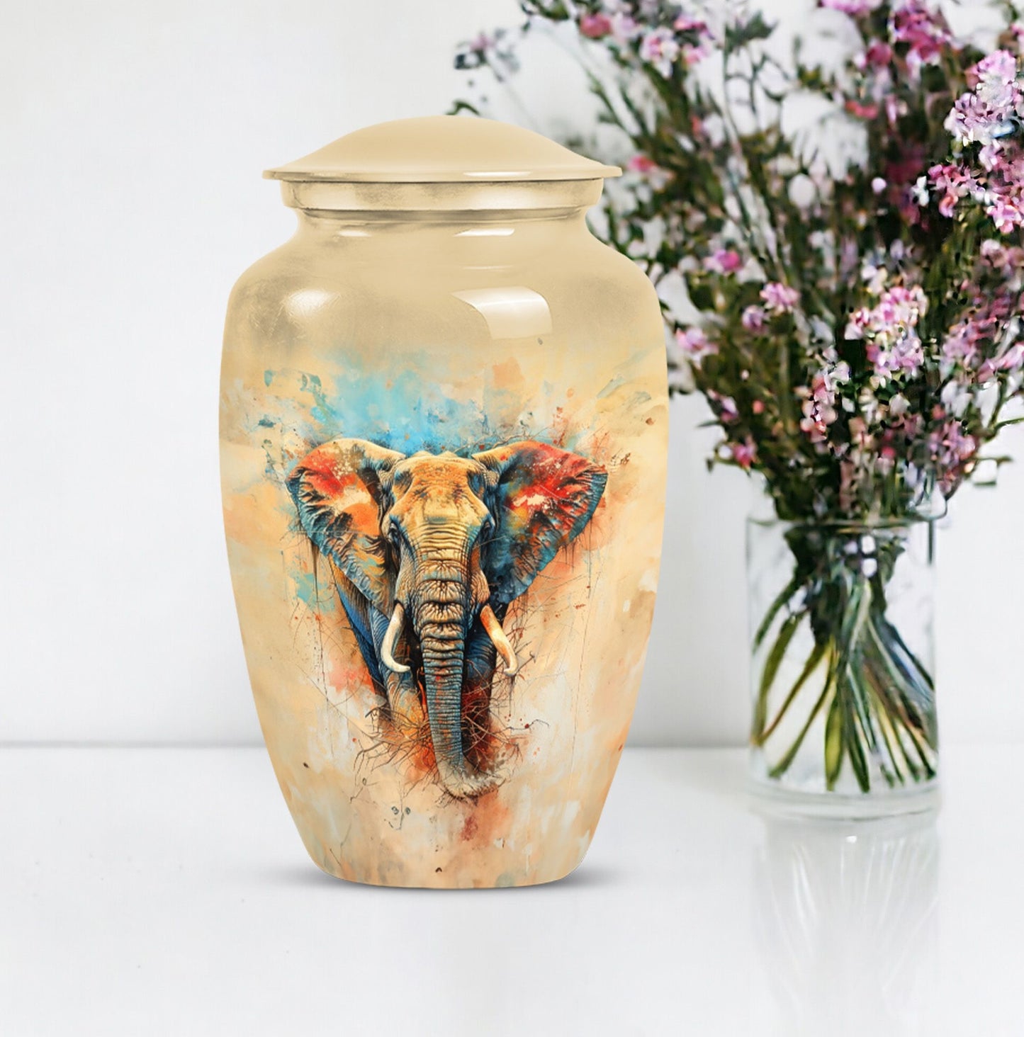 10-inch classic elephant urn.