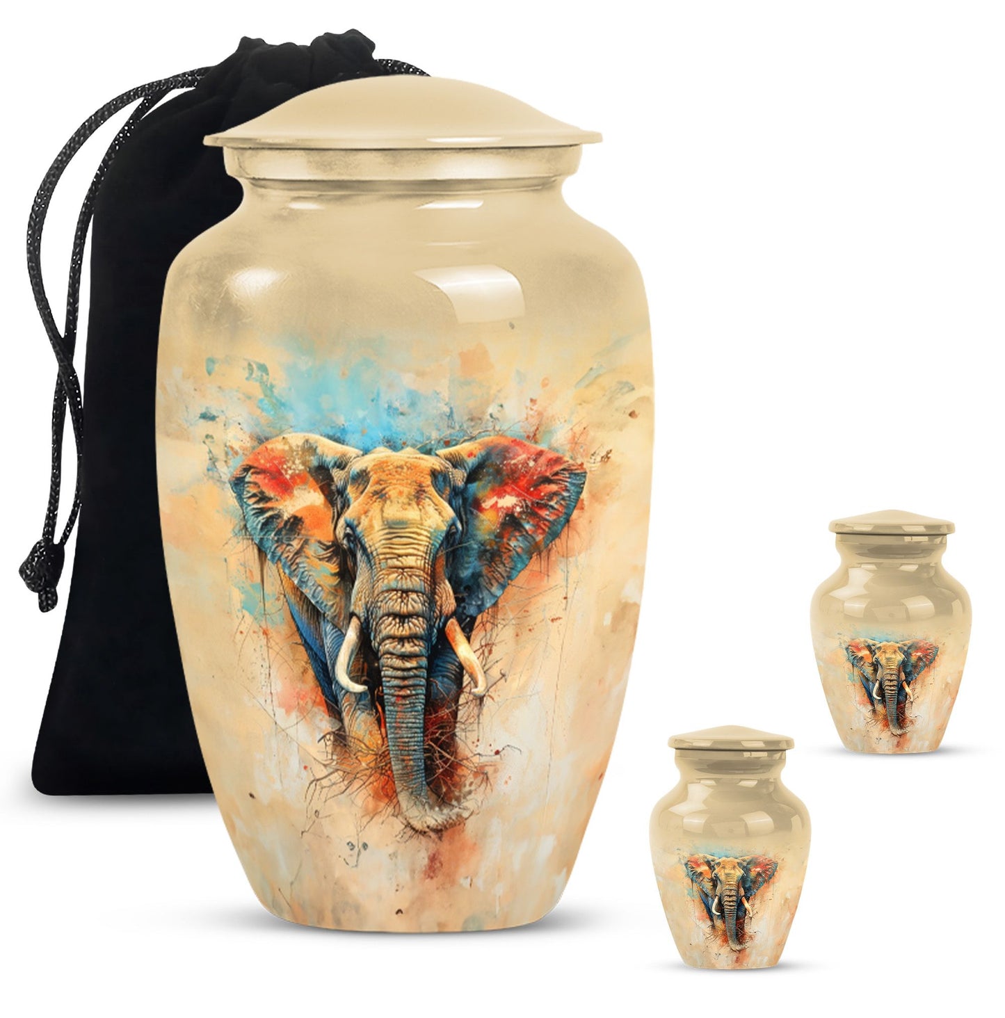 10-inch classic elephant urn.