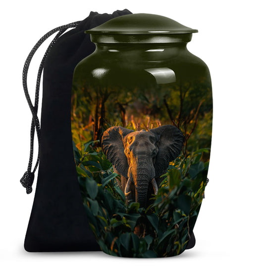 Classic 10-inch elephant urn for burial,