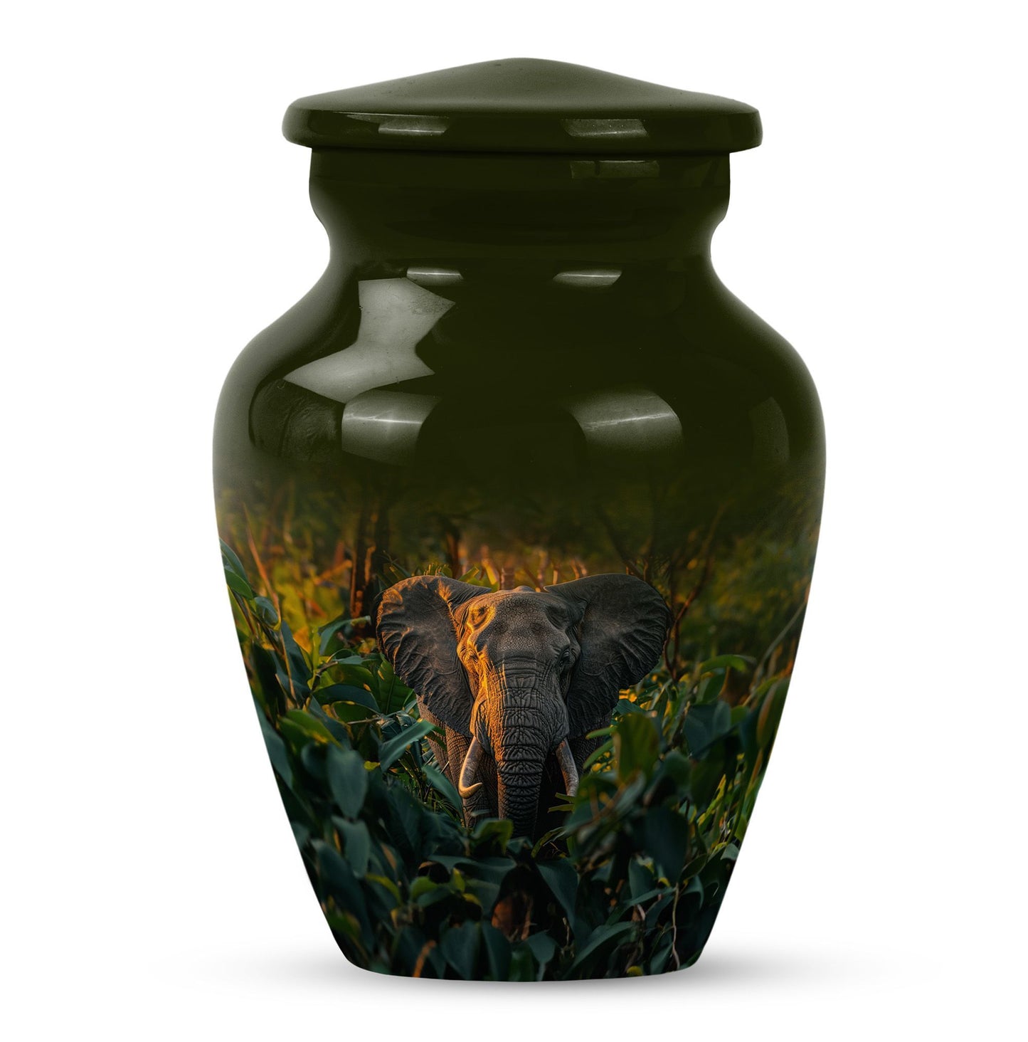 Classic 10-inch elephant urn for burial,