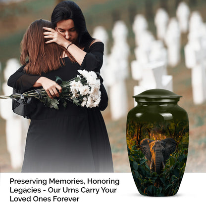 Classic 10-inch elephant urn for burial,