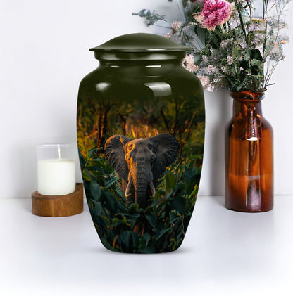 Classic 10-inch elephant urn for burial,