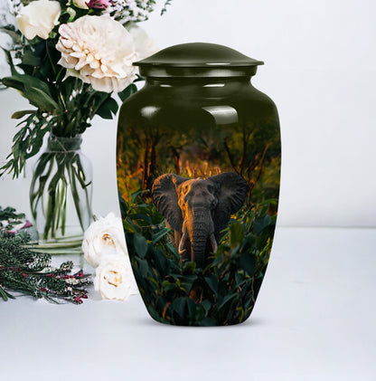 Classic 10-inch elephant urn for burial,