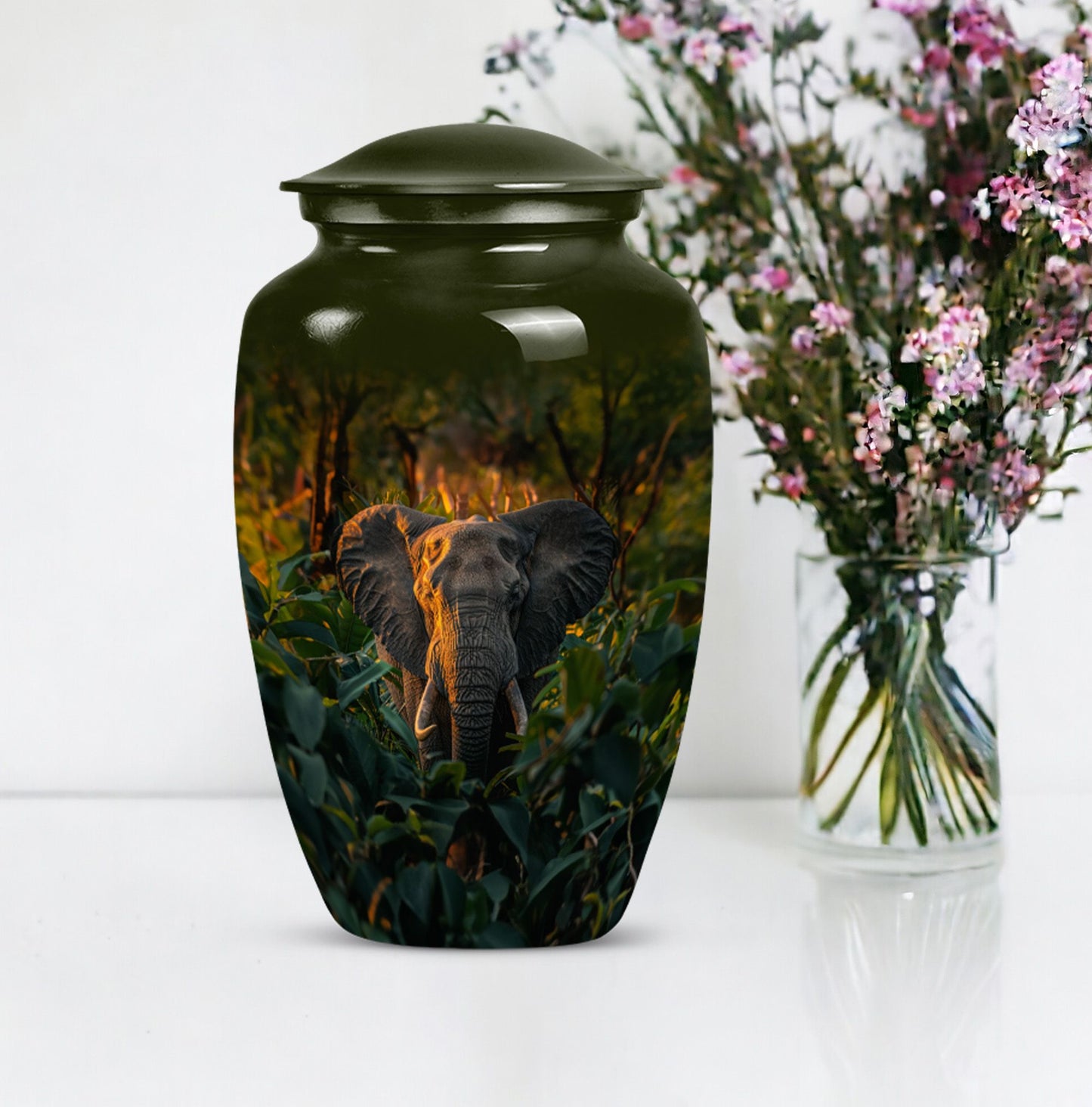 Classic 10-inch elephant urn for burial,