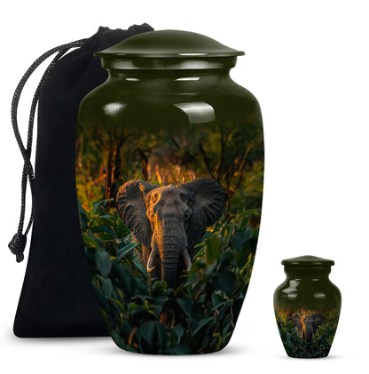 Classic 10-inch elephant urn for burial,