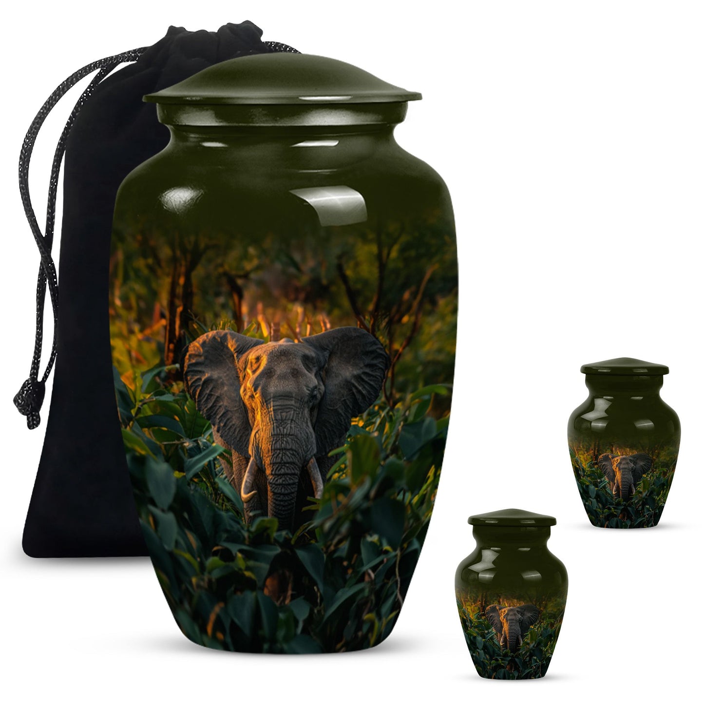 Classic 10-inch elephant urn for burial,