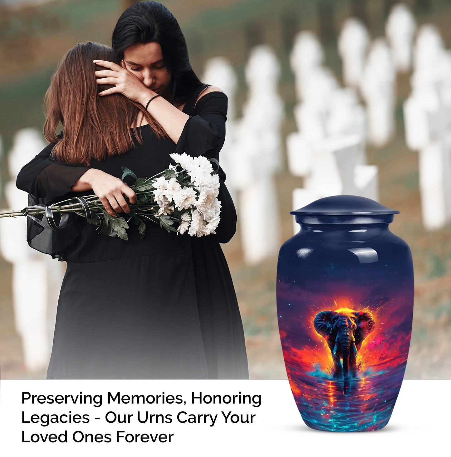 elephant urn for men's ashes