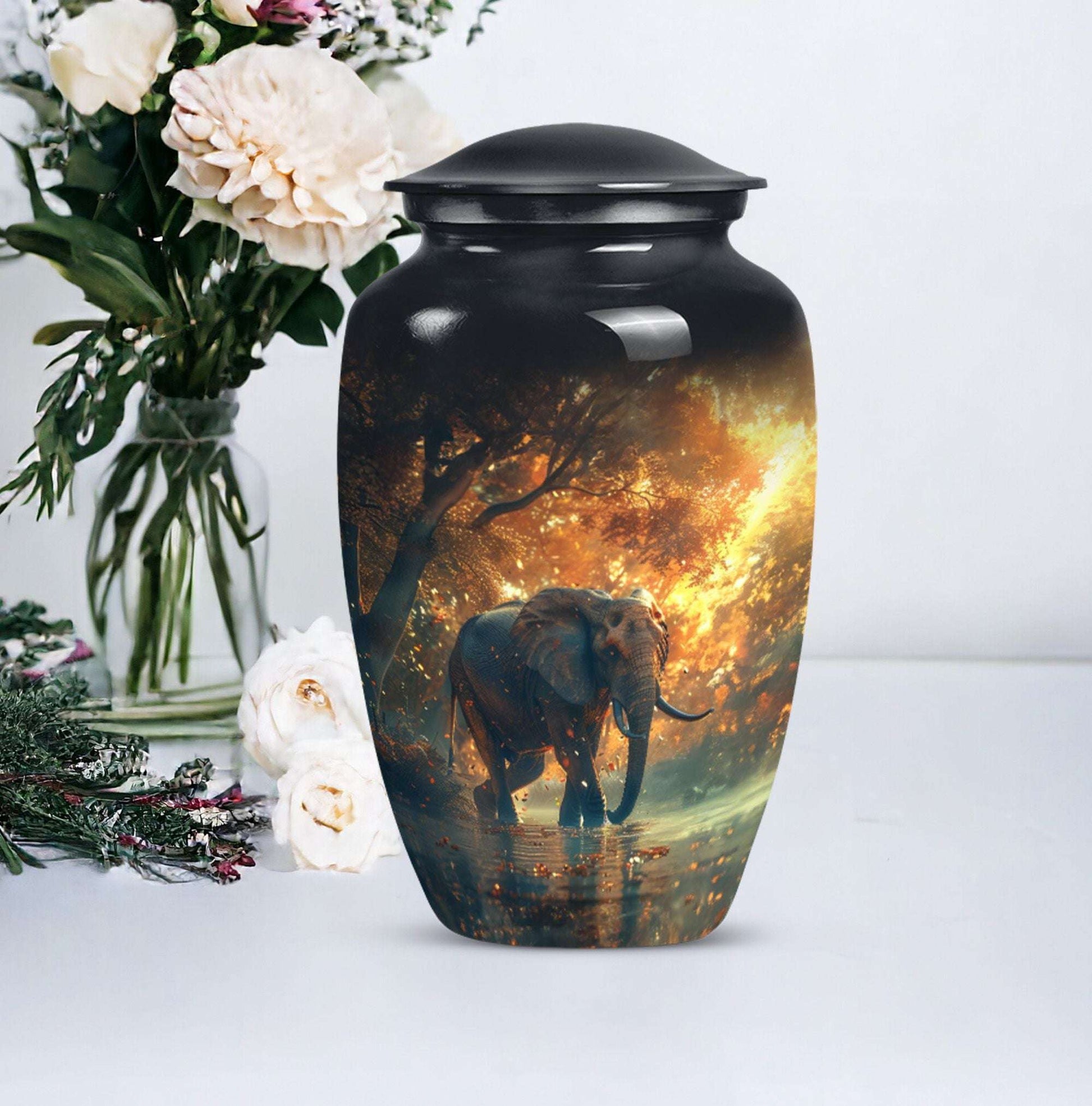 elephant urn