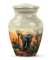  elephant urn with butterfly theme
