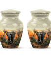  elephant urn with butterfly theme