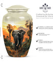 elephant urn with butterfly theme