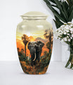  elephant urn with butterfly theme