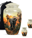  elephant urn with butterfly theme