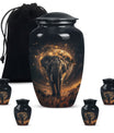 Butterfly themed, 10-inch elephant urn for female cremation.