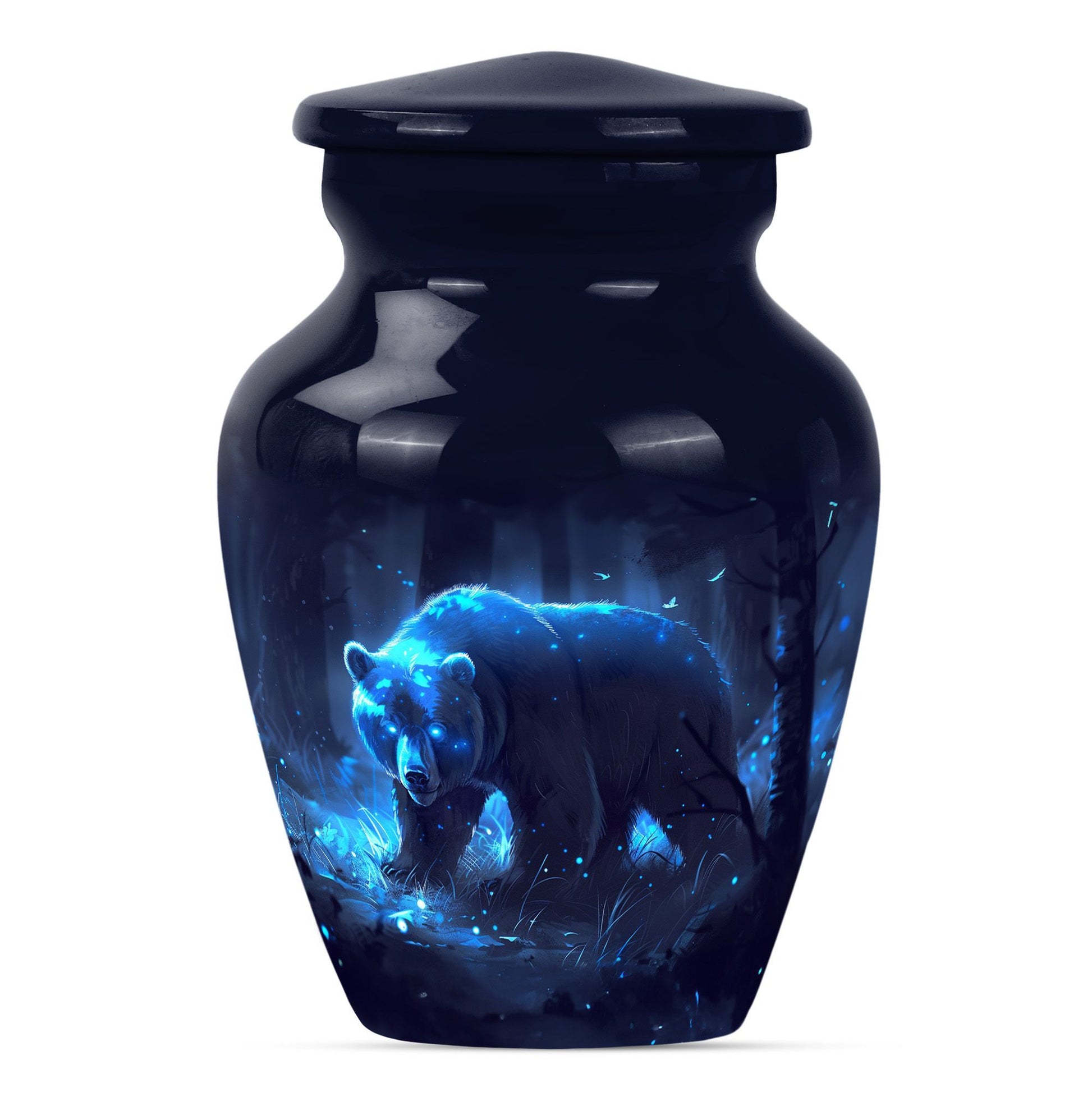  Butterfly Bear Urn for dad, Aluminium Cremation Urn